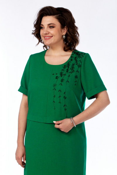 Леняное летнее платье с молнией и широкими складками SVT-fashion 585.1 - фото 2