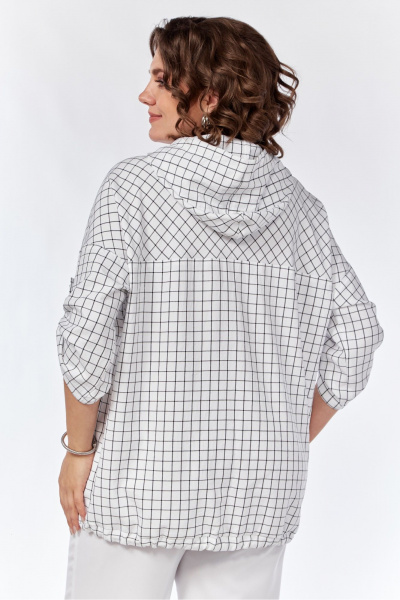 Двухкомлект из белых и черных льняных брюк и блузы SVT-fashion 601 - фото 2