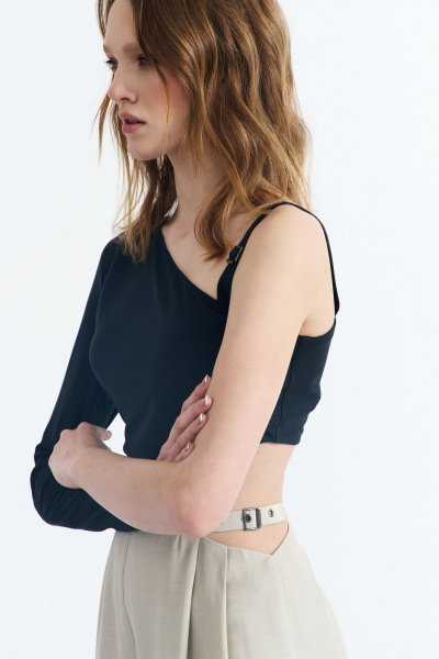 Брюки классические из костюмной ткани с складками AG Green G513/6 бежевый - фото 3