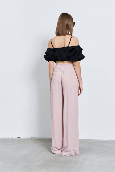 Брюки из текстиля и ткани для повседневного стиля AG Green G467/6 пудра - фото 2