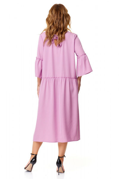 Платье свободного кроя с присборенным воланом Mubliz 151 лаванда - фото 11