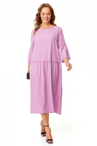 Платье свободного кроя с присборенным воланом Mubliz 151 лаванда - фото 8