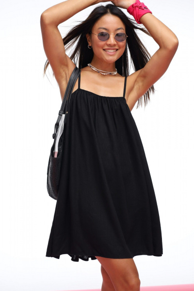 Классическое платье в черном с длиной 87 см BURO 1323 - фото 8