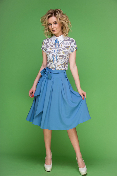 Юбка Euromoda 160 голубой - фото 1