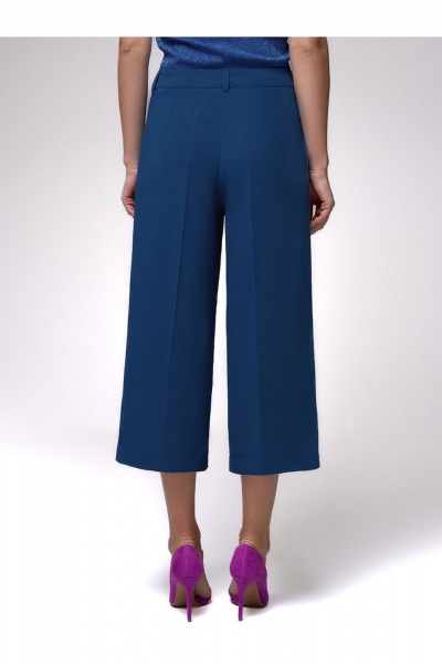 Деловой женский костюм двойка из текстиля с брюками-кильтами DEVITA 5016 морская волна - фото 8