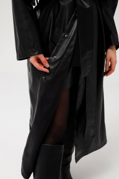 Элегантный тренч из экокожи с поясом MASHA SKORINA MS-TB-4-001 - фото 5
