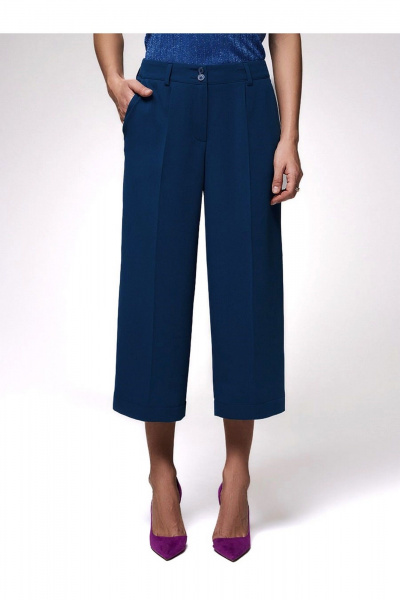 Костюм из жакета и кюлотов из текстиля в классическом стиле DEVITA 5016 синий - фото 7