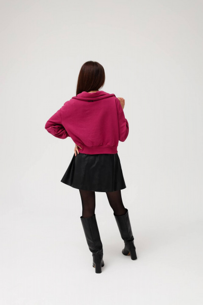 Демисезонный кардиган из трикотажа с глянцевой планкой и пуговицами MASHA SKORINA MS-СL-5-001 - фото 2