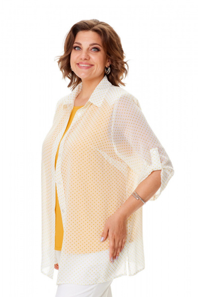 Летний комплект из шифоновой блузы и майки-топа Abbi 5034 - фото 10