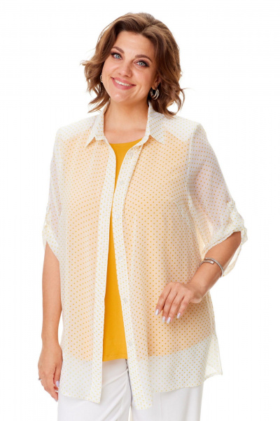 Летний комплект из шифоновой блузы и майки-топа Abbi 5034 - фото 9