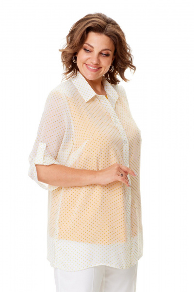 Летний комплект из шифоновой блузы и майки-топа Abbi 5034 - фото 8