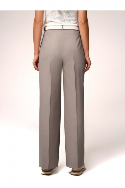 Классические брюки палаццо из премиум ткани с стрелками DEVITA 3010 капучино - фото 4
