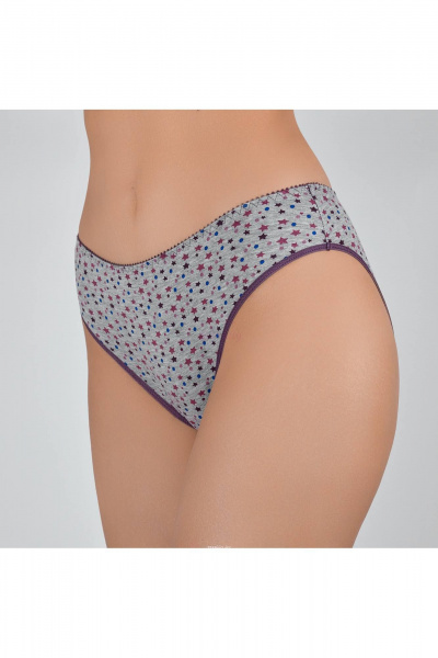 Трусы из полотна и эластичной сетки с краем Verally 101-8 цветные звезды - фото 3