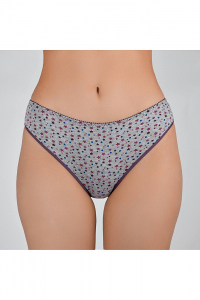 Трусы из полотна и эластичной сетки с краем Verally 101-8 цветные звезды - фото 1