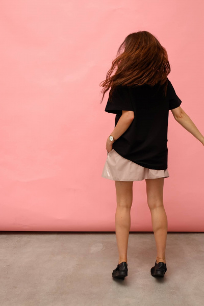 Трендовая футболка с ручной росписью и надписью MASHA SKORINA MS-T-8-001 - фото 7