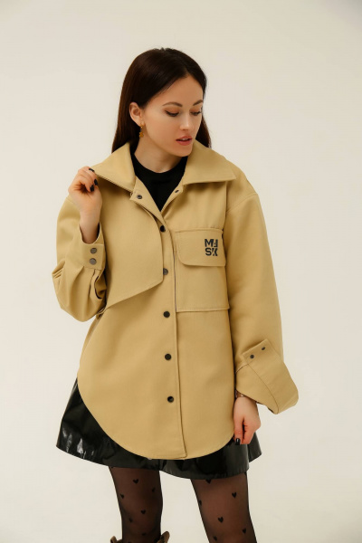 Джинсовая оверкрой рубашка с асимметричным дизайном MASHA SKORINA MS-SHJ-9-001 - фото 1