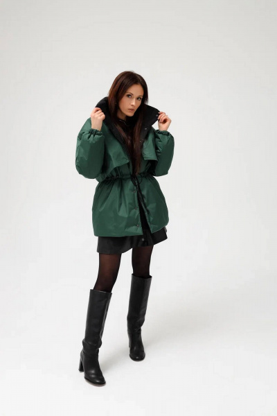 Двусторонняя дизайнерская куртка с капюшоном и поясом MASHA SKORINA MS-JBE-2-001 - фото 14