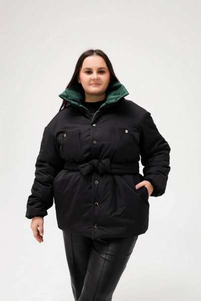 Двусторонняя дизайнерская куртка с капюшоном и поясом MASHA SKORINA MS-JBE-2-001 - фото 9