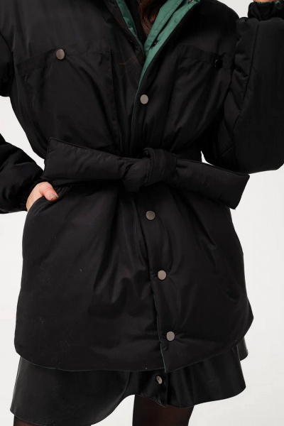 Двусторонняя дизайнерская куртка с капюшоном и поясом MASHA SKORINA MS-JBE-2-001 - фото 6