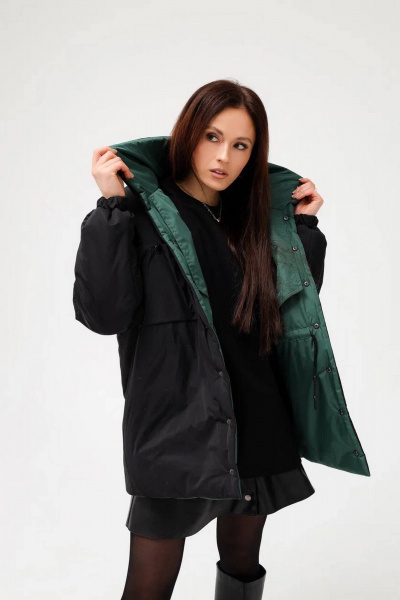 Двусторонняя дизайнерская куртка с капюшоном и поясом MASHA SKORINA MS-JBE-2-001 - фото 1