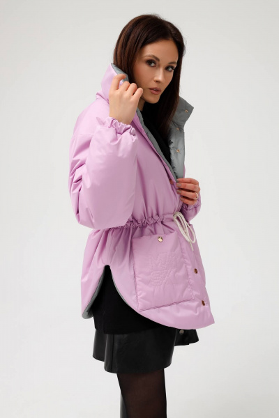 Двухсторонняя демисезонная куртка с вышивкой и кулисой MASHA SKORINA MS-JSL-2-001 - фото 4