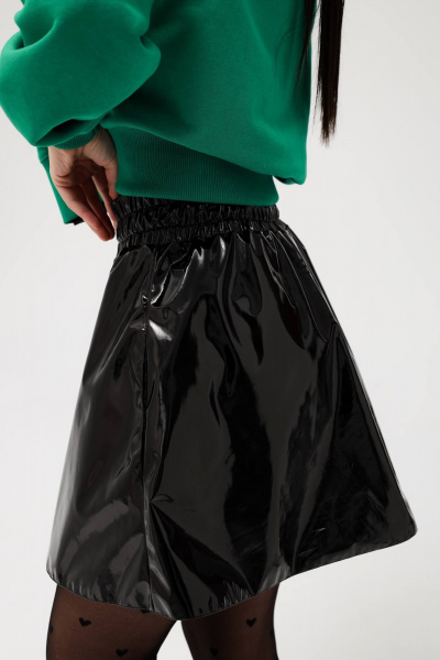 Мини-юбка из эко кожи с резинкой и трапециевидным кроем MASHA SKORINA MS-SL-3-002 - фото 2