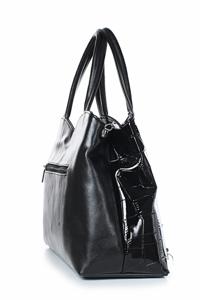 Черная сумка из экокожи на два отделения для будней Galanteya 12324.24с637к45 черный - фото 4