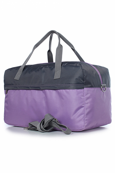Серая/фиолетовая текстильная дорожная сумка для командировок Galanteya 14723.24с691к45 лаванд/серый - фото 1
