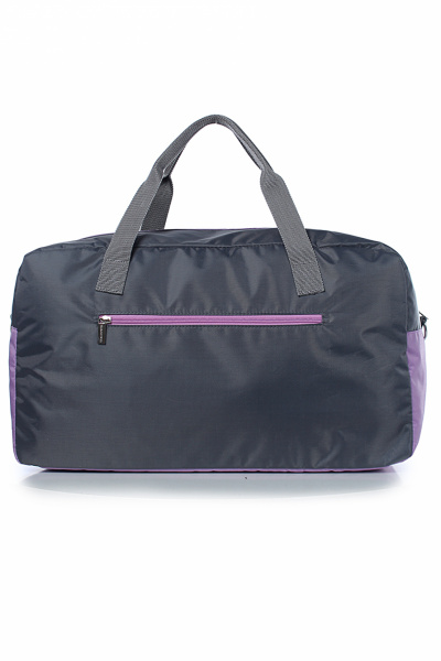 Серая/фиолетовая текстильная дорожная сумка для командировок Galanteya 14723.24с691к45 лаванд/серый - фото 3