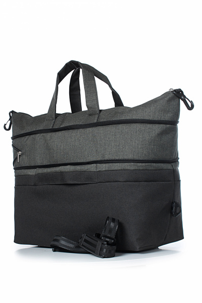 Круглогодичная текстильная дорожная сумка для ежедневного использования Galanteya 15723.24с661к45 черный/хаки - фото 1