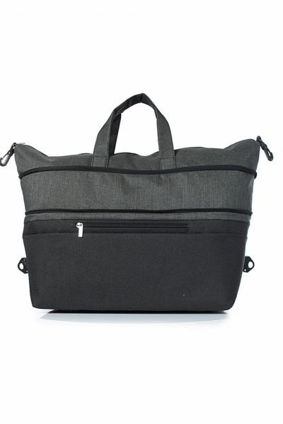 Круглогодичная текстильная дорожная сумка для ежедневного использования Galanteya 15723.24с661к45 черный/хаки - фото 3