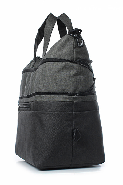 Круглогодичная текстильная дорожная сумка для ежедневного использования Galanteya 15723.24с661к45 черный/хаки - фото 4