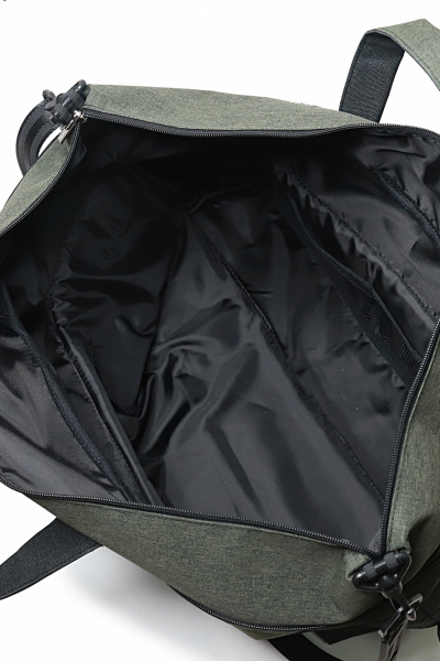 Круглогодичная текстильная дорожная сумка для ежедневного использования Galanteya 15723.24с661к45 черный/хаки - фото 5
