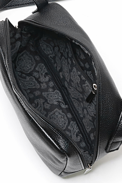 Классическая черная сумка из экокожи с регулируемым ремнем Galanteya 26822.23с23к45 черный - фото 5