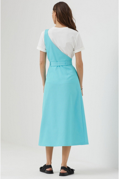 Летний комплект из джинсы и хлопка: сарафан и футболка Lyushe 3830 - фото 6