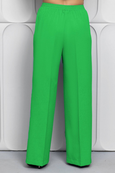 Мини костюм с блузой с завязками и свободными брюками Gold Style 2623 зеленая_трава - фото 7