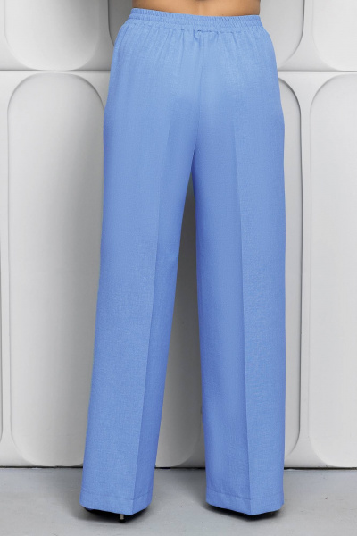 Костюм из ткани с завязками и брюками на резинке Gold Style 2623 небесный - фото 3