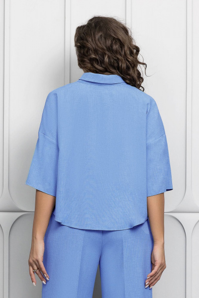 Костюм из ткани с завязками и брюками на резинке Gold Style 2623 небесный - фото 2