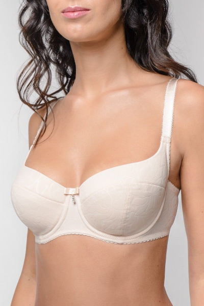 Бюстгальтер белый балконет гладкий на станке Milady 195 8.20 - фото 3