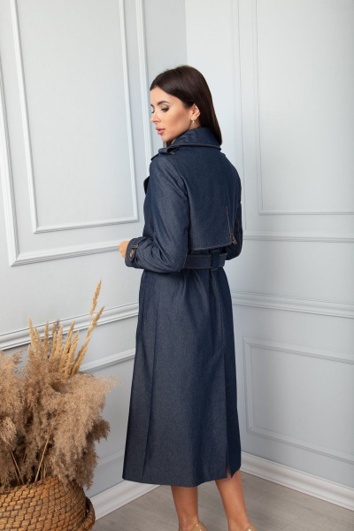 Плащ SandyNa 13826 деним - фото 8