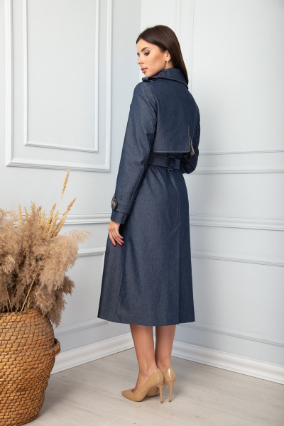 Плащ SandyNa 13826 деним - фото 4