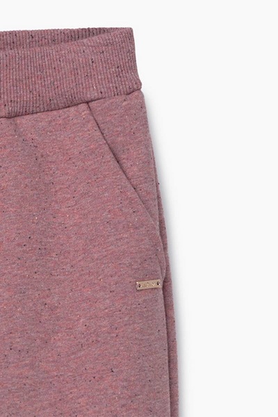 Демисезонные зауженные трикотажные брюки для девочки Bell Bimbo 202006 т.розовый - фото 2