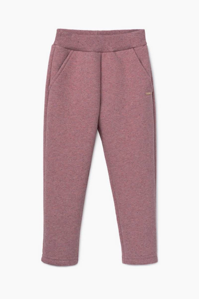 Демисезонные зауженные трикотажные брюки для девочки Bell Bimbo 202006 т.розовый - фото 1