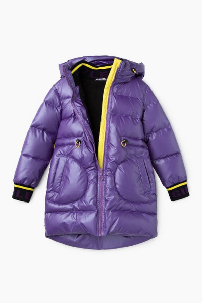 Пальто-куртка с капюшоном и утеплителем для зимы Bell Bimbo 203304 фиолетовый - фото 2