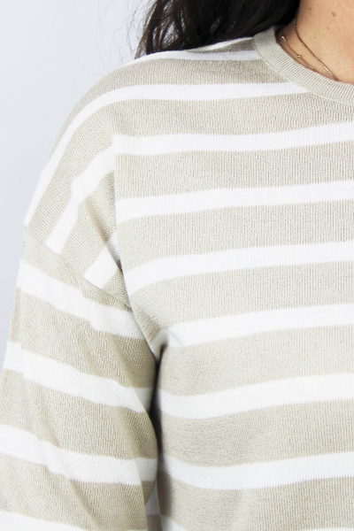 Демисезонный джемпер прямого силуэта с разрезами Полесье С1525-23 3С3088-Д43 158,164 дождливый_день - фото 3