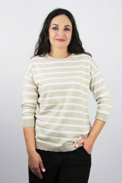 Демисезонный джемпер прямого силуэта с разрезами Полесье С1525-23 3С3088-Д43 158,164 дождливый_день - фото 1