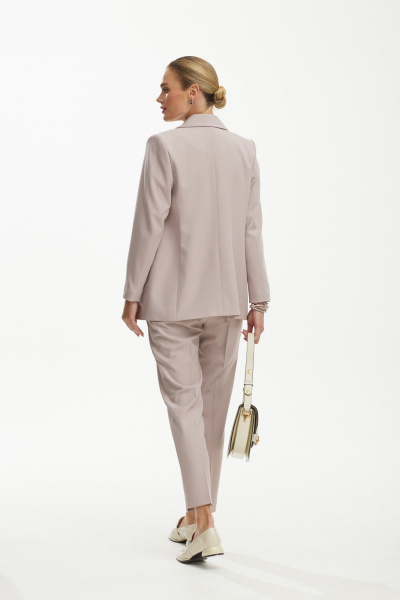 Демисезонный костюм-тройка из вискозы и текстиля Твой имидж 1896 пудра - фото 5