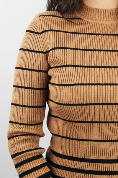 Трикотажный джемпер с классическим вырезом для демисезона Полесье С1771-23 4С0714-Д43 170,176 мусс_мокко - фото 3