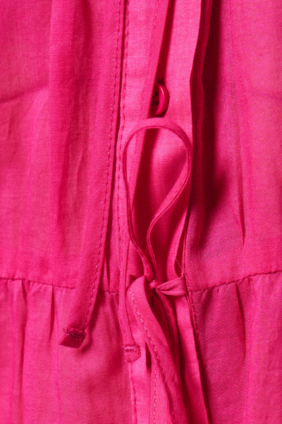 Блуза с пуговицами и сборками для повседневной носки Панда 183940w розовый - фото 5