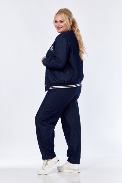 Джинсовый бомбер с карманами и стойкой Felice Woman 2494 - фото 2